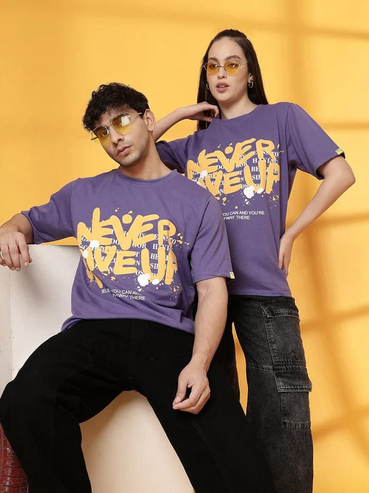 Never Give Up" Graphic T-Shirt